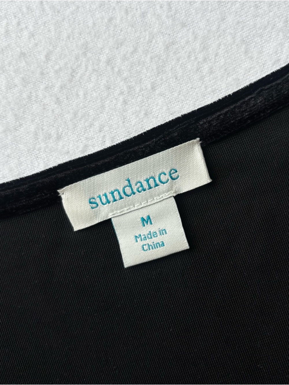Sundance Black Velvet Faux Wrap Ruched Side Top Womens Medium Balletcore Classic - Picture 5 of 8